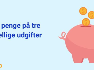 Spar penge på tre forskellige udgifter